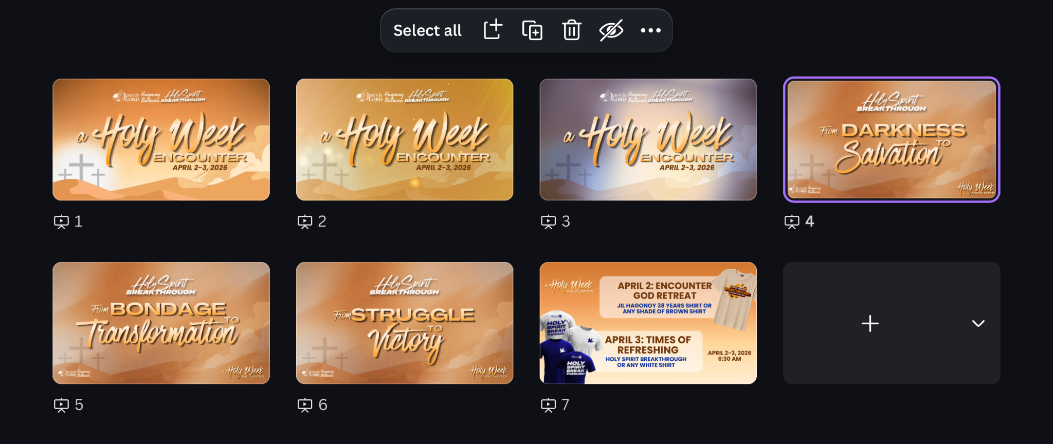 Holy Week Event Campaign