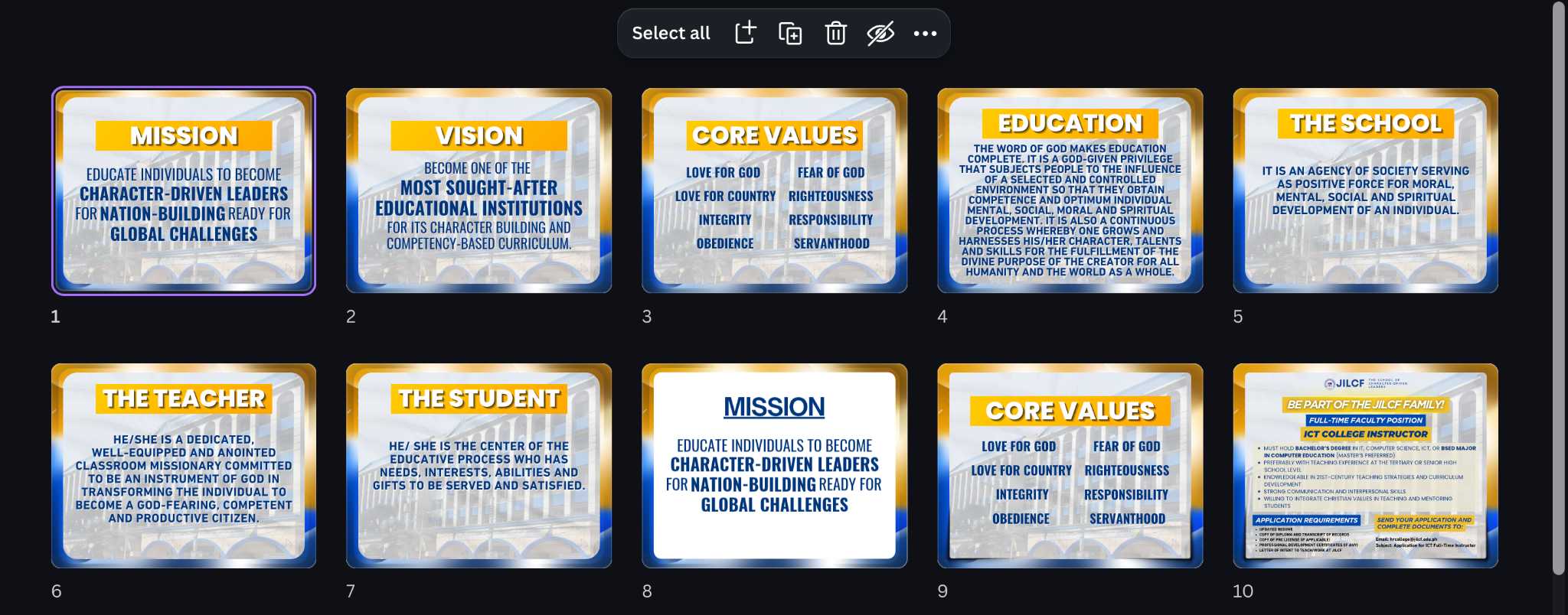 Academic & Institutional Communications